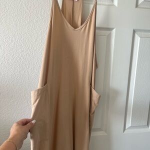 Pink Lily Tan Sleeveless Dress